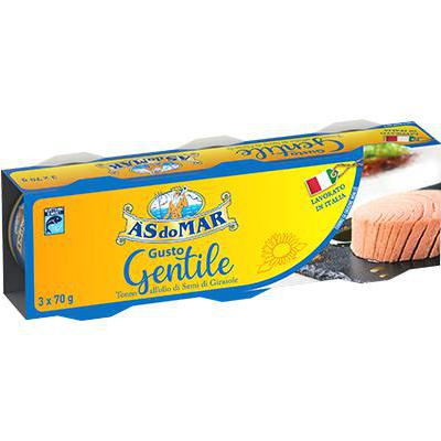 ASDOMAR TONNO GUSTO GENTILE OLIO GIRASOLE GR.70X3