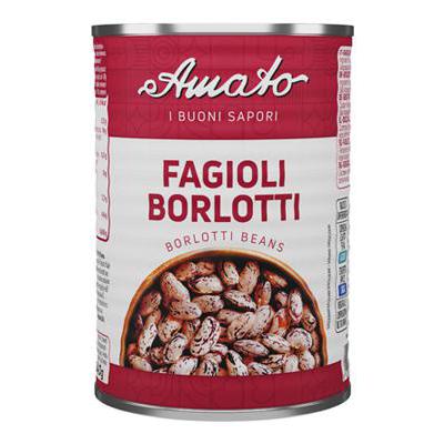 AMATO FAGIOLI BORLOTTI GR.400LATTA               ETICHETTA