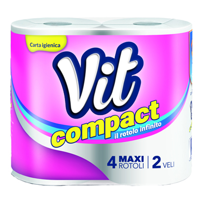 VIT CARTA IGIENICA X4 ROTOLI COMPACT 2VELI