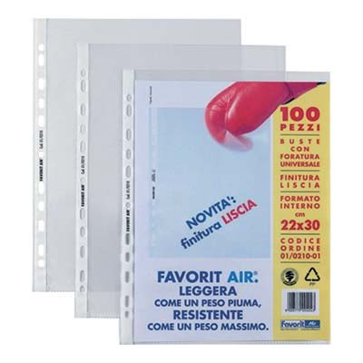 FAVORIT BUSTE FORATURA UNIVERSALEX100 STANDARD     22 X 30 B