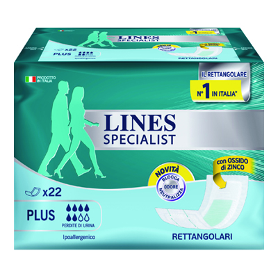 LINES SPECIALIST X22+2 ASSORBENTI RETTANGOLARI CONBARRIERA