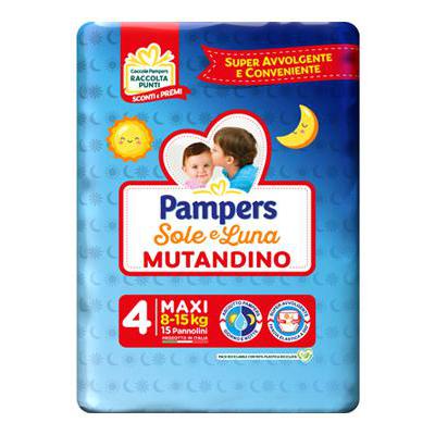 PAMPERS SOLE & LUNA MUTANDINOMAXI 8-15 KG X15