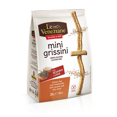 LE VENEZIANE MINI GRISSINI SENZA GLUTINE GR.250   SESAMO/CHI