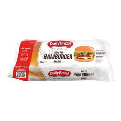 DAILYBREAD HAMBURGER PANINI MORBIDI X 4 PZ GR.200