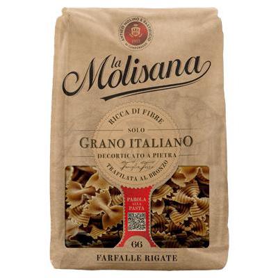 LA MOLISANA FARFALLE RIGATE INTEGRALI GR.500 N.66