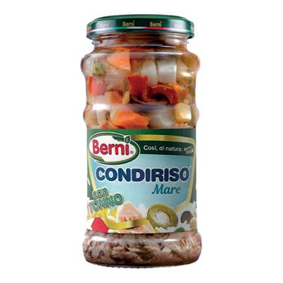 BERNI CONDIRISO MARE CON TONNOML.316 VASO VETRO