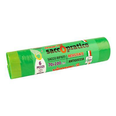 VIROSAC SACCOPRATICO 70X100 XXL 6 PEZZI VERDE