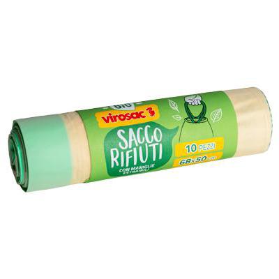 VIROSAC ROTOLO RIFIUTI SACCOPRATICO FASCETTATO    BIANCO 68X
