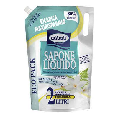 MILMIL SAPONE LIQUIDO BUSTA LT.2 MUSCHIO BIANCO