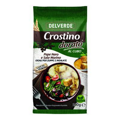 DELVERDE CROSTINO CUBETTATO PEPE NERO GR.100