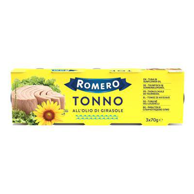 ROMERO TONNO OLIO DI SEMI DI GIRASOLE GR.70X3