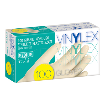 VINYLEX GUANTI MONO X100 PZ MEDIUM MIS.7-7,5      SENZA POLV