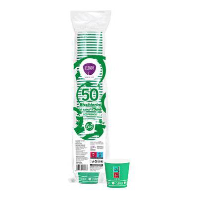 CLENDY BICCHIERINO CAFFE BIO VERDE X 50 PZ