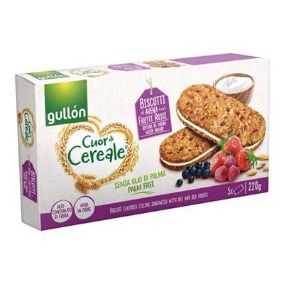 GULLON CUOR DI  CEREALE GR.220CREMA DI YOGURT E  FRUTTI ROS