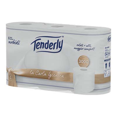 TENDERLY CARTA IGIENICA 6 MAXIROTOLI