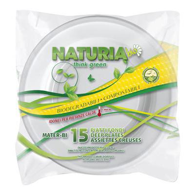 NATURIA PIATTO FONDO PLASTICABIO 220 X 15 PZ