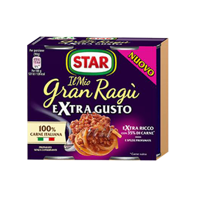 STAR GRANRAGU' CARNE EXTRA GUSTO GR.180X2