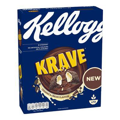 KELLOGG'S CHOCOKRAVE COOKIES &CREAM GR.375
