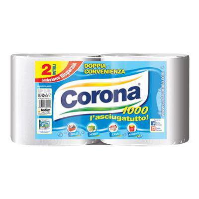 CORONA 1000 L'ASCIUGATUTTO 2 ROTOLI 2 VELI