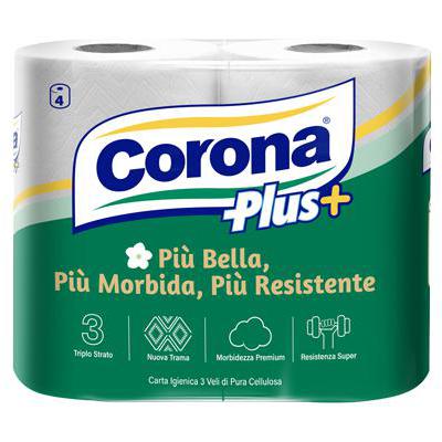 CORONA PLUS CARTA IGIENICA X4ROTOLI