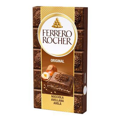 FERRERO TAVOLETTA ROCHER LATTE/NOCCIOLA GR.90