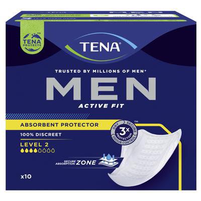 TENA MEN ACTIVE FIT ASSORBENTPROTECTOR X 10 PZ