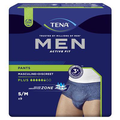 TENA MEN PANTS PLUS S/M X9 PZ
