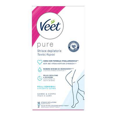 VEET STRISCE DEPILATORIE CORPOPURE X 16 PZ