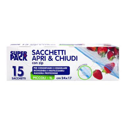 SUPER PACK SACCHI FREEZER CONZIP 15 PEZZI