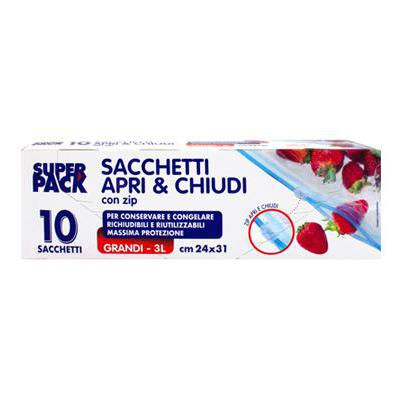 SUPER PACK SACCHI FREEZER CONZIP 10 PEZZI