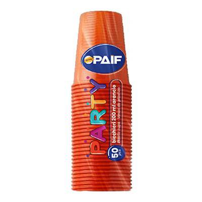 PAIF BICCHIERI COLORATI ARANCIONE CC.200 X50