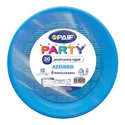 PAIF PIATTI COLORATI AZZURRO X20