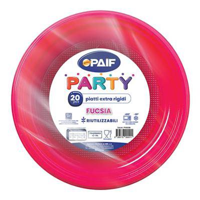 PAIF PIATTI COLORATI FUCSIA X20