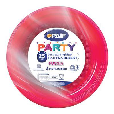 PAIF PIATTI FRUTTA&DESSERT COLORATI FUCSIA X25