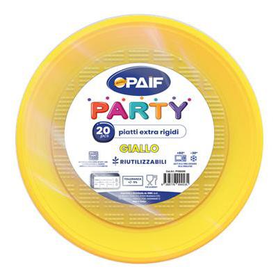 PAIF PIATTI COLORATI GIALLO X20