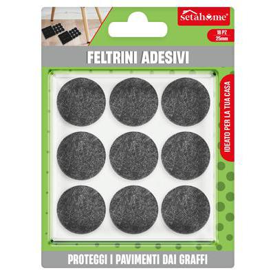 SETAHOME FELTRINI ROTONDI ADESIVI MM.25 X 18 PZ