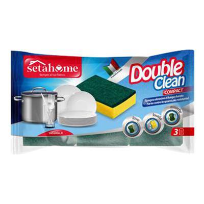 SETAHOME SPUGNA ABRAS.X3 COMPACT DOUBLE CLEAN 7X10