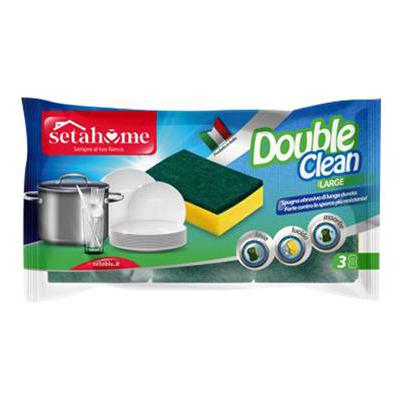 SETAHOME SPUGNA ABRAS.X3 LARGEDOUBLE CLEAN 8X13