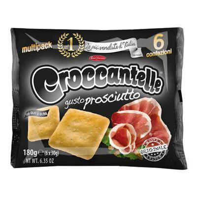 EUROSNACK CROCCANTELLE PROSCIUTTO MULTIPACK GR.180