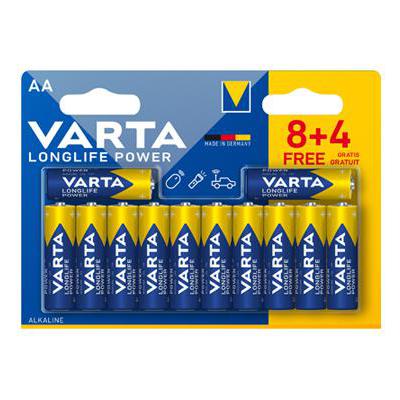 VARTA LONGLIFE POWER 8+4 AA STILO BOX=168 BLISTERS