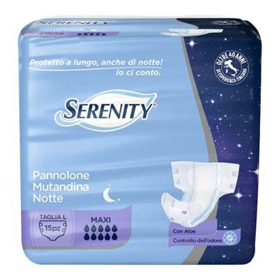 SERENITY PANNOLONE MUTANDINA NOTTE TAGLIA L X15