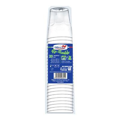 DOPLA REUSABLE BICCH CHUPITO 20PZ TRASPARENTE