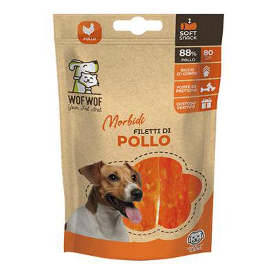 WOFWOF FILETTI POLLO SNACK CANE GR.80