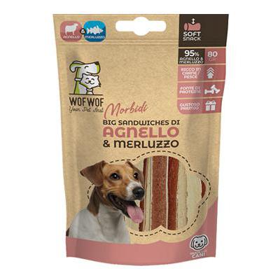 WOFWOF BIG SANDWICHES AGNEL./MERL.SNACK CANE GR.80