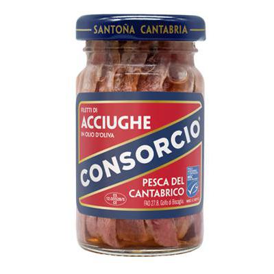 CONSORCIO FILETTI DI ACCIUGHEIN OLIO D'OLIVA GR65VASO DI VE