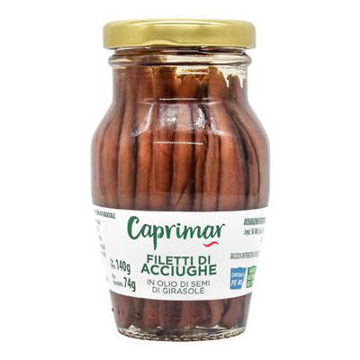CAPRIMAR FILETTI ACCIUGHE OLIOOLIVA GR.140       SGOCCIOLAT