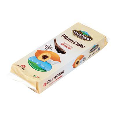 VALDIPORRO PLUMCAKE CACAO 5 PEZZI GR.205