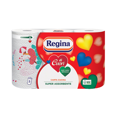 REGINA DI CUORI ASCIUGATUTTO X3 ROTOLI