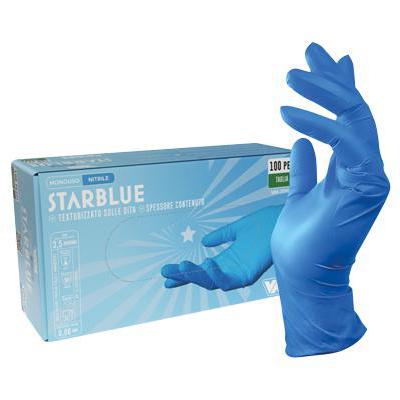 STARBLUE GUANTI BLUE NITRILE PEZZI 100 TAGLIA L
