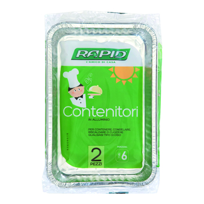 RAPID CONTENITORI SENZA COPERCHIO 6 PORZIONI 2 PZ.